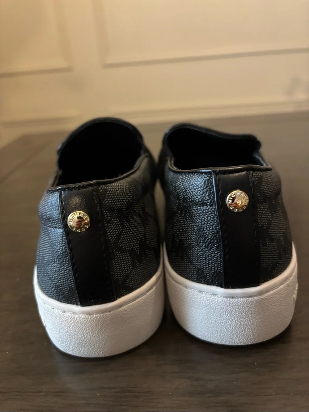 NWOT Michael Kors Black Logo Slip-On Loafers - Picture 4 of 5